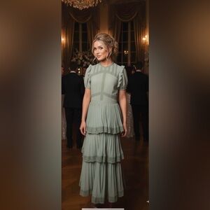 Ivy City Co Ruffled Midi Dress